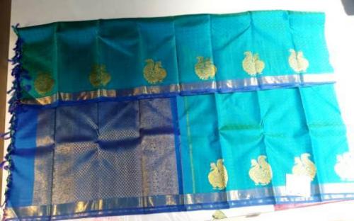ARNI SILK HALF FINE ZARI SAREE WITH BLOUSE